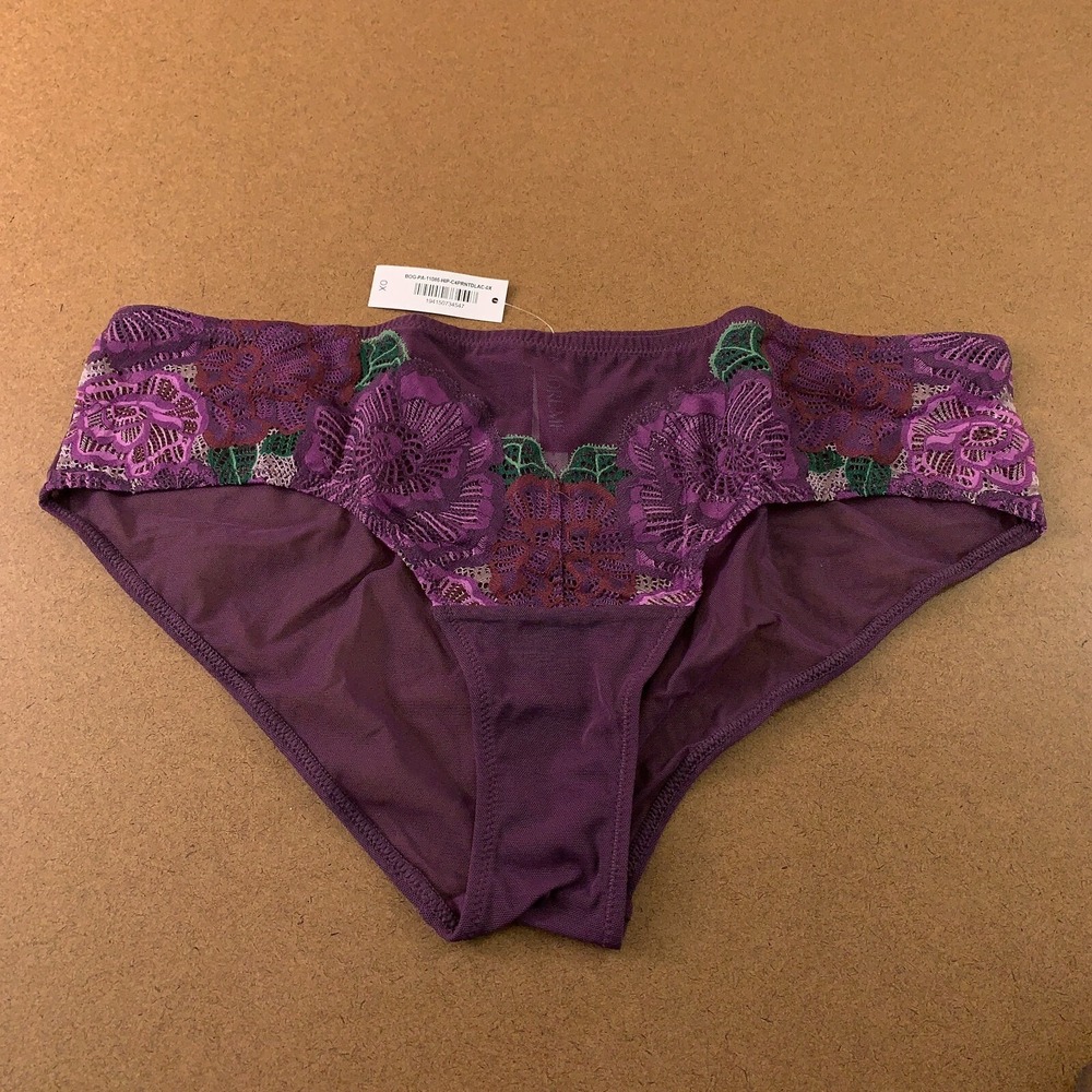 Adore Me Womens Plus Size 0X‎ Purple Floral Unlined Hipster Panty NWT